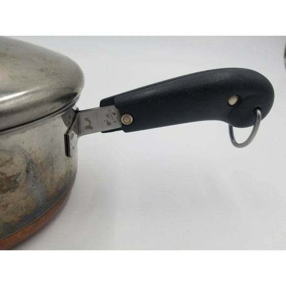 Revere Ware Made In USA Copper Bottom Pan Lid Lot of 2 - Picture 7 of 7